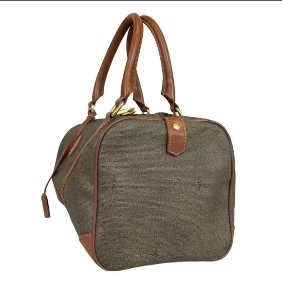 Vintage Fendi Brown Leather and PVC Boston Bag - Picture 15 of 16